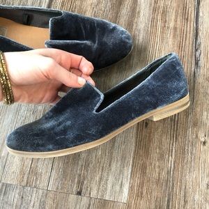 DV by Dolce Vita shoes blue suede slip ons